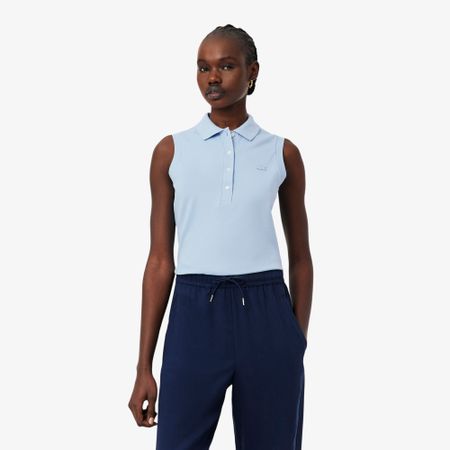 Женское поло Lacoste приталенного кроя из хлопка пике