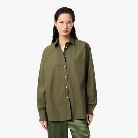 Женская рубашка Lacoste из хлопка