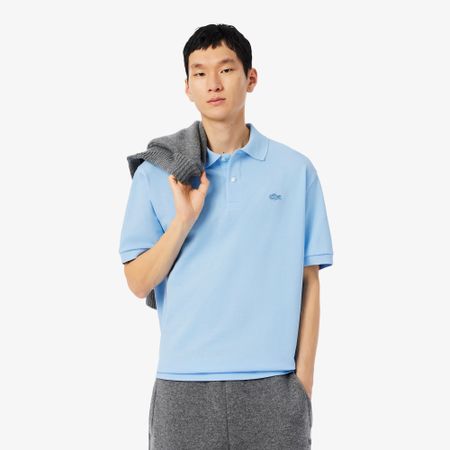 Мужская рубашка-поло Lacoste свободного кроя из плотного хлопка