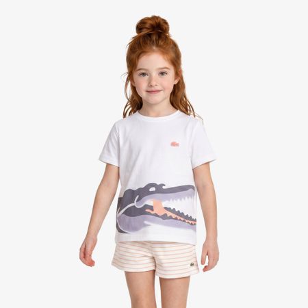 Детская хлопковая футболка Lacoste