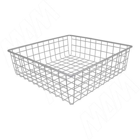 BASE Корзина сетчатая, 120х450х450 мм, металлик серебристый (КС124545)