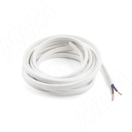Провод ШВВП двужильный, сечение 0.75 кв.мм, белый (WIRE-HV-2-WH)