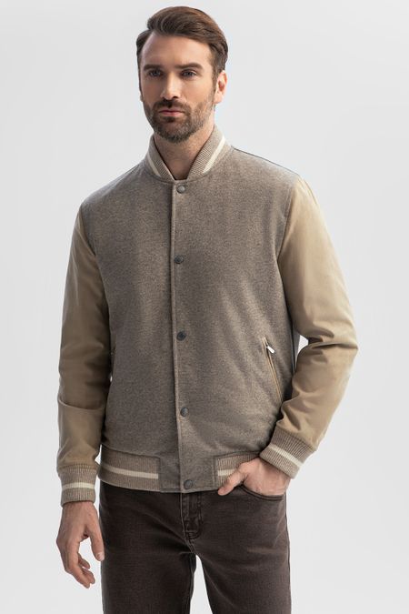 Бомбер двусторонний из итальянской шерстяной ткани Vitale Barberis, лимитированная коллекция