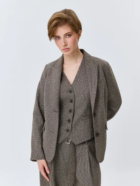 Классический жакет с узором Herringbone SAVAGE