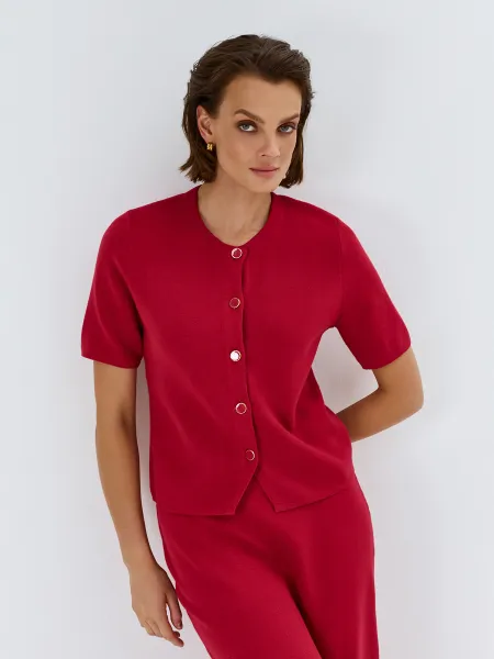 Яркий укороченный кардиган SAVAGE