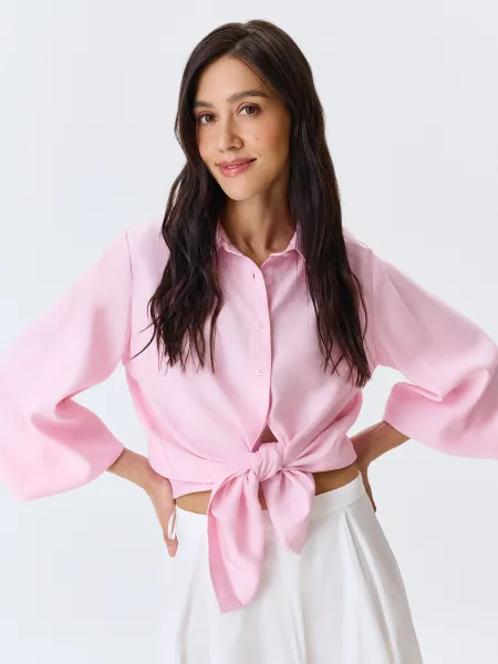 Блузка из вискозы цвета "Baby pink" SAVAGE