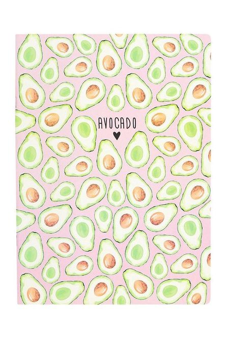 Тетрадь в розовую клетку  А4 Love is avocado Kawaii Factory