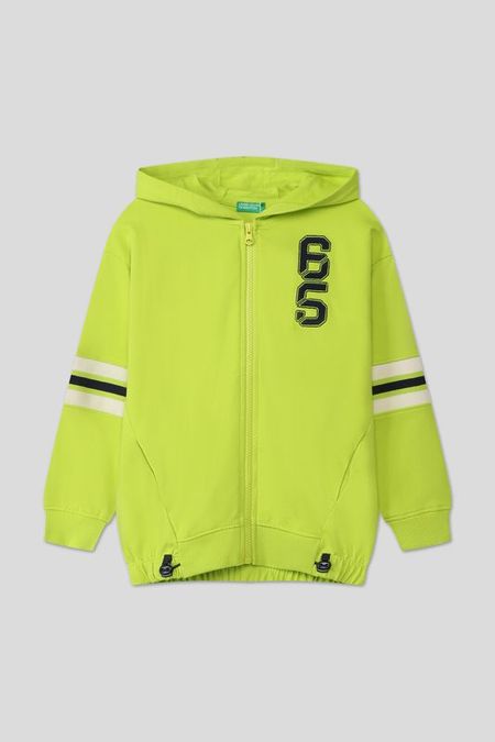 Толстовка хлопковая с контрастными деталями Benetton