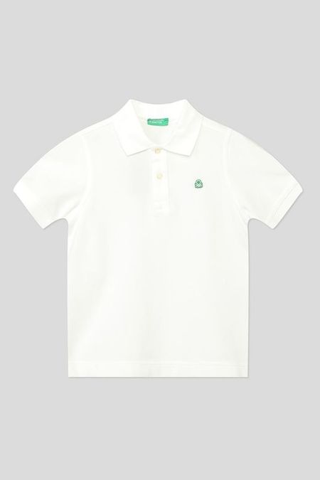 Однотонное поло из хлопка Benetton