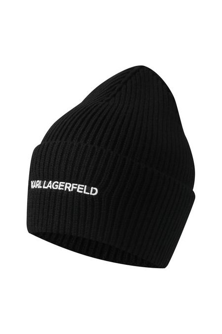 Шапка бини с логотипом бренда Karl Lagerfeld
