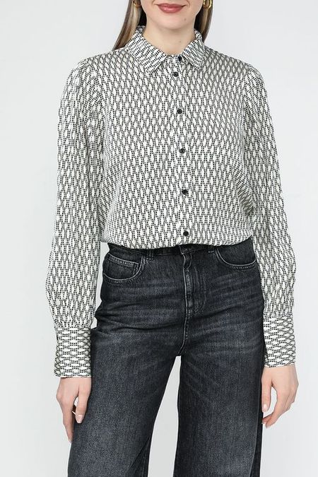 Рубашка атласная с принтом Esprit Casual