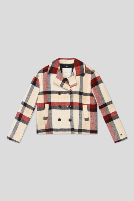 Укороченное пальто в клетку Tommy Hilfiger