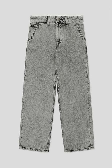 Джинсы с эффектом потертости прямого кроя Calvin Klein Jeans