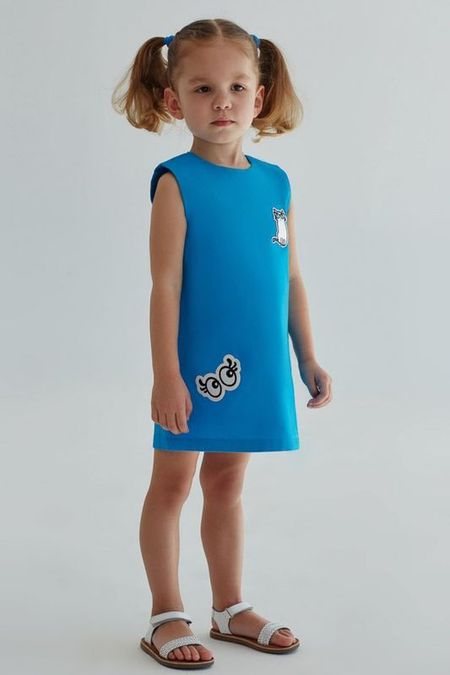Хлопковое платье с принтом EVIKA KIDS