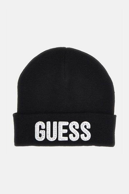 Шапка с отворотом и логотипом Guess
