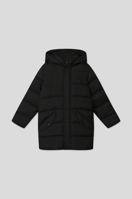 Стеганое пальто с капюшоном Benetton