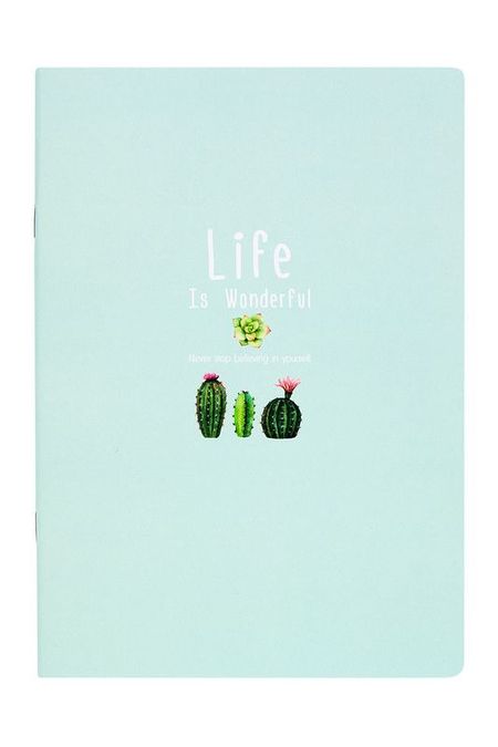 Тетрадь в розовую клетку А5 Life Кактусы Kawaii Factory