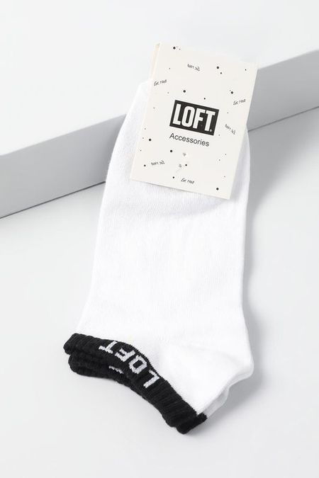 Хлопковые носки укороченные с логотипом бренда Loft