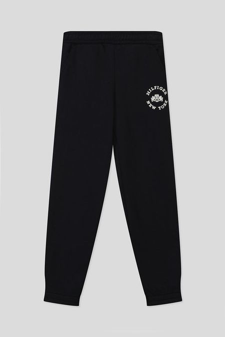 Хлопковые брюки с логотипом бренда Tommy Hilfiger