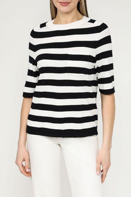 Джемпер с коротким рукавом в полоску Gerry Weber