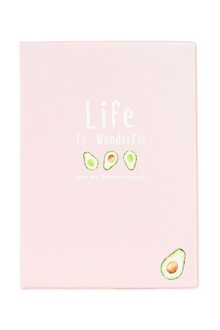 Обложка на автодокументы Life is - pink and avocado Kawaii Factory
