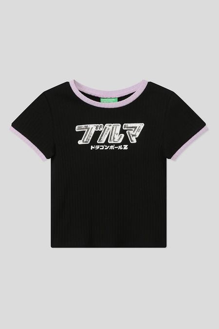 Хлопковая футболка с принтом Benetton