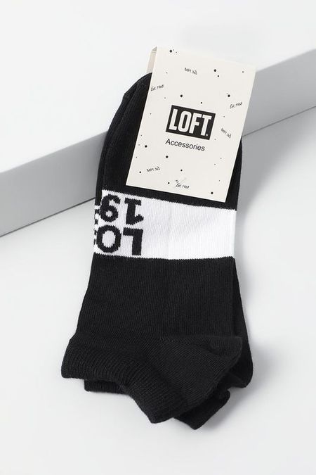 Хлопковые носки укороченные с логотипом бренда Loft