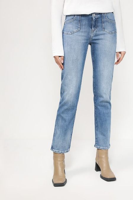 Джинсы с эффектом потертости PEPE JEANS