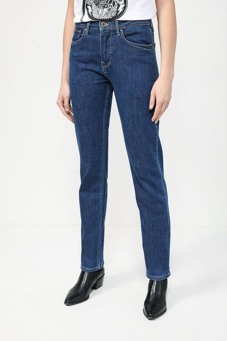Джинсы однотонные зауженного кроя PEPE JEANS