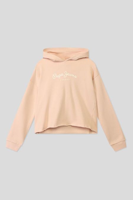 Хлопковое худи с логотипом бренда PEPE JEANS