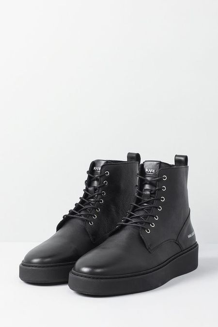 Кожаные ботинки на шнуровке Karl Lagerfeld