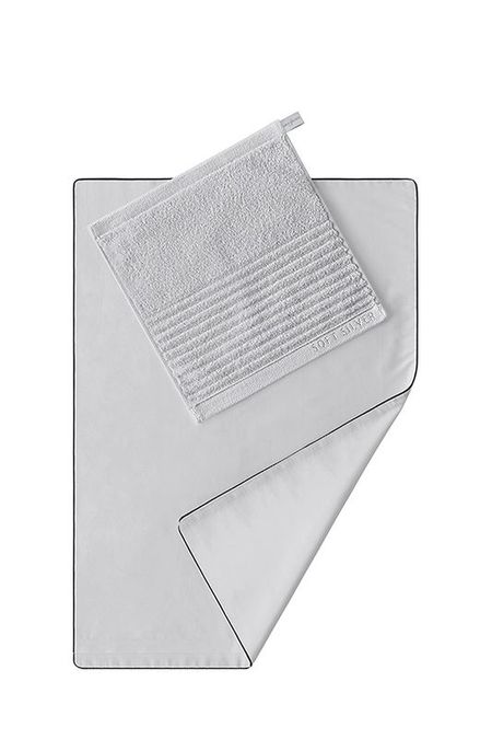 Набор Beauty с антибактериальным эффектом из наволочки и салфетки для лица Soft Silver