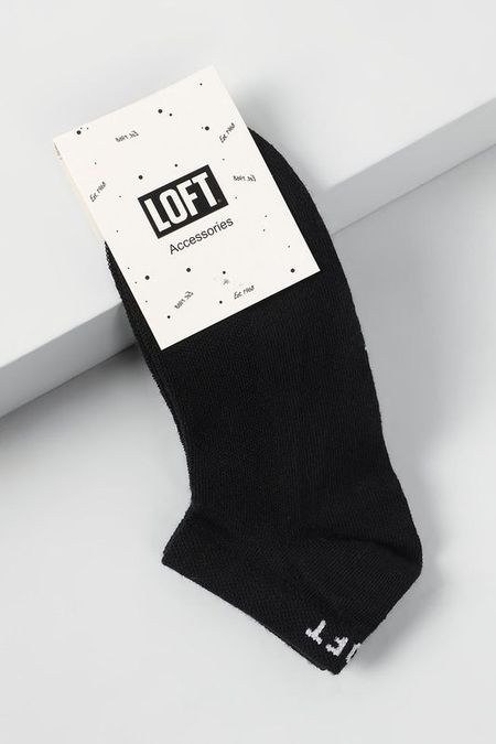 Хлоковые носки укороченные с логотипом бренда Loft