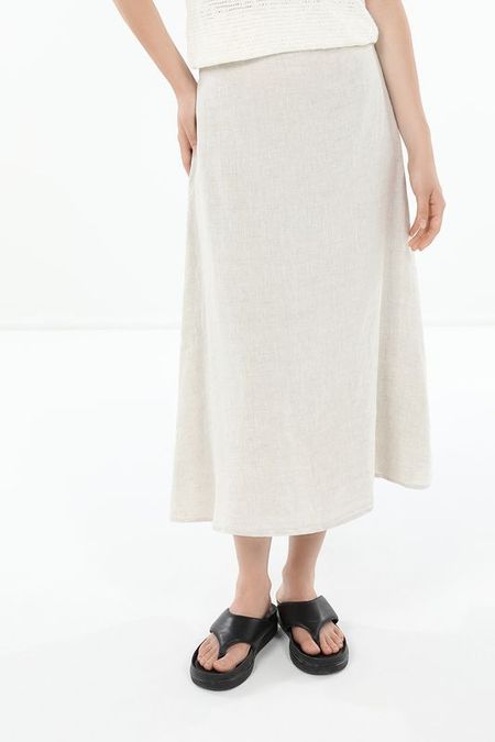 Юбка льняная расклешенная Esprit Casual