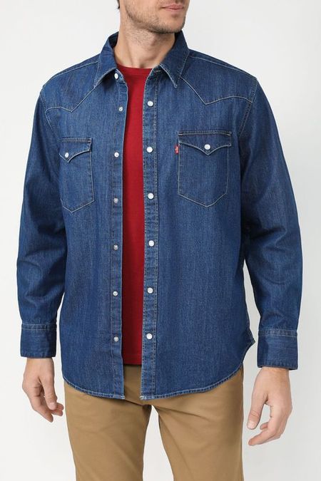 Джинсовая рубашка с накладными карманами LEVI'S