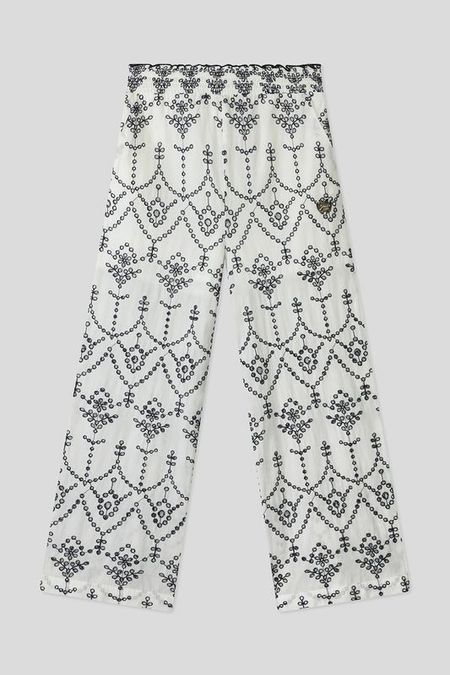 Брюки хлопковые на эластичном поясе Guess