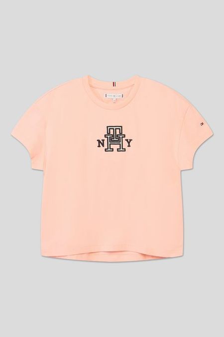 Хлопковая футболка с логотипом бренда Tommy Hilfiger