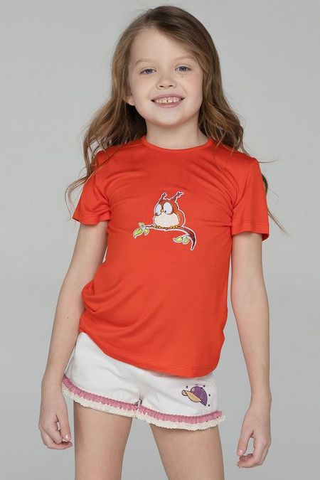 Футболка из вискозы с аппликацией EVIKA KIDS