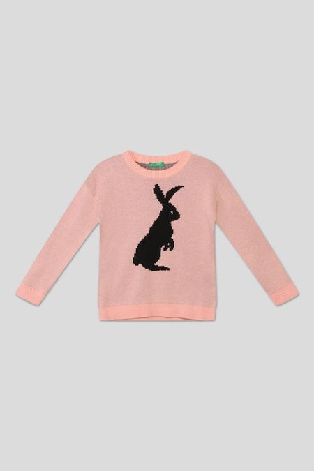 Вязаный джемпер из хлопка Benetton