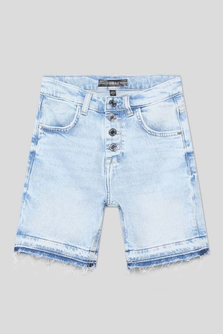 Шорты джинсовые с эффектом потертости Guess