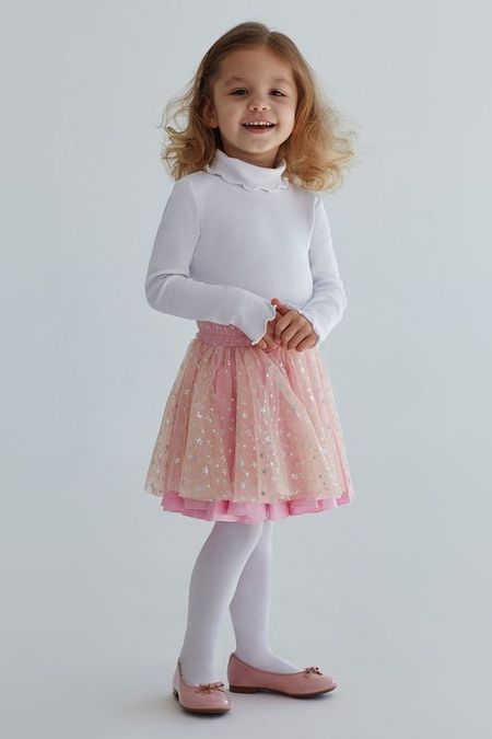 Юбка из поплина и тюля со звездами EVIKA KIDS