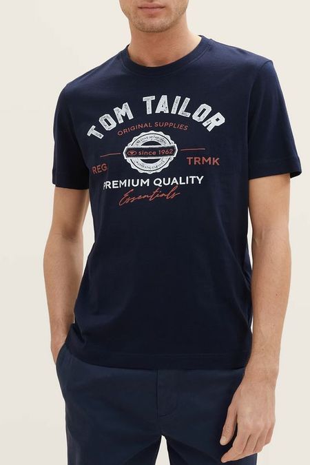 Футболка хлопковая с принтом TOM TAILOR