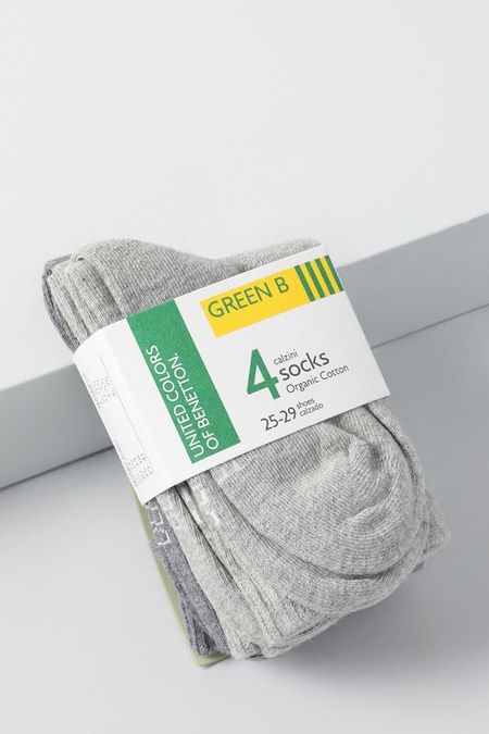 Набор из четырех пар хлопковых носков Benetton Undercolors