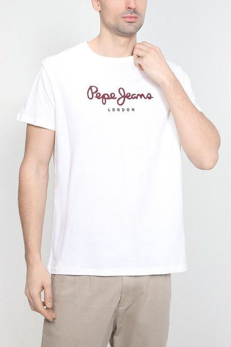 Хлопковая футболка с принтом PEPE JEANS