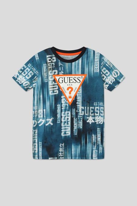 Футболка хлопковая с принтом Guess