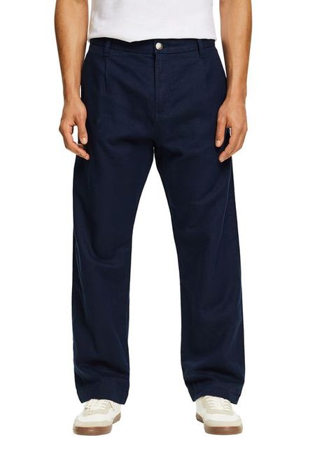 Брюки с защипами с широкими штанинами Esprit Casual