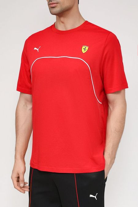 Хлопковая футболка Ferrari Race PUMA
