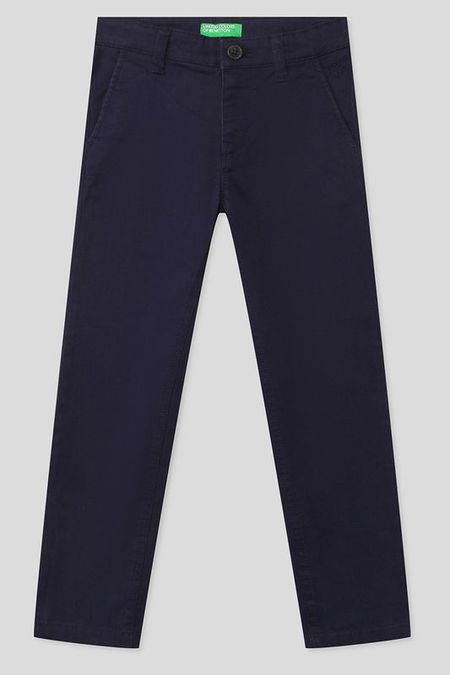 Однотонные брюки из хлопка Benetton