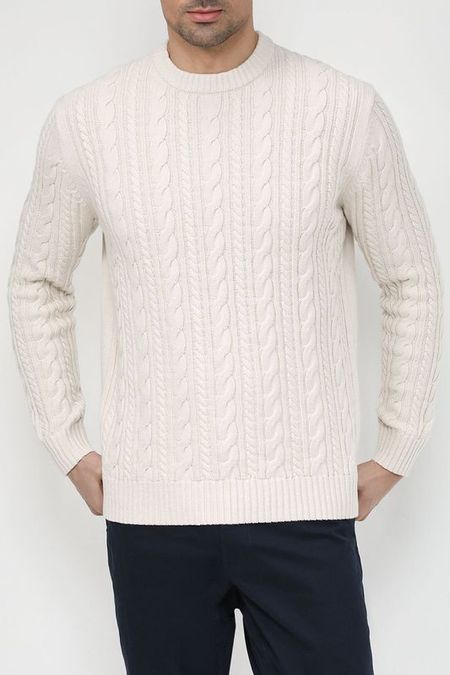 Джемпер из смесового хлопка с косами Esprit Casual