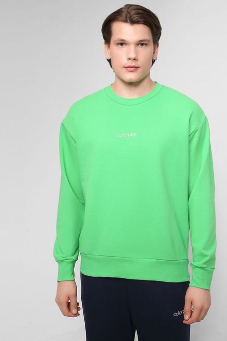 Хлопковый свитшот с логотипом COLORPLAY